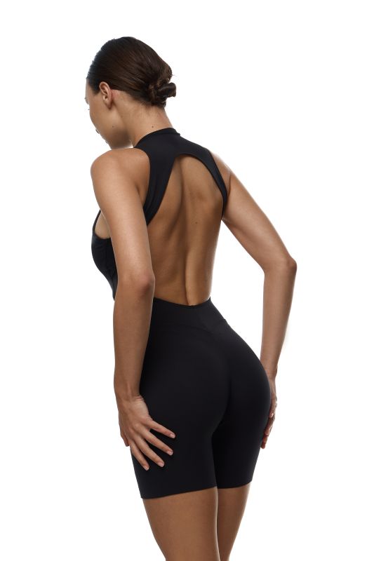 Жіночий укорочений комбінезон без рукавів з відкритою спиною | VV Brand